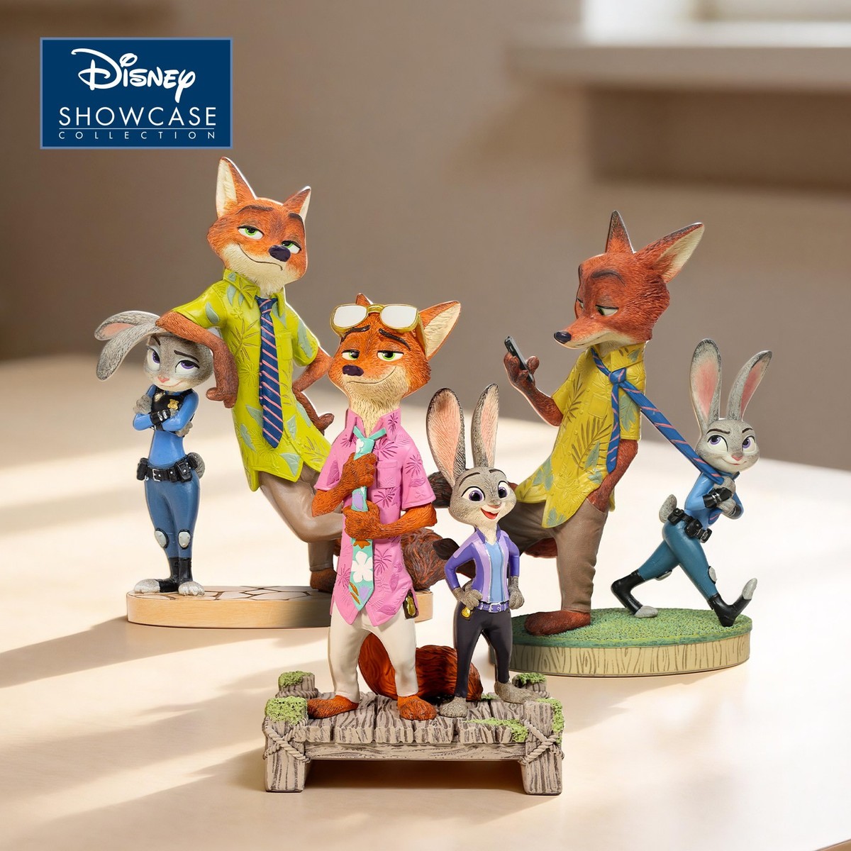 Authentic Enesco Disney Zootopia Judy Hopps Nick Wilde Figurines