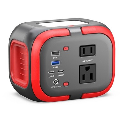 120W 97.68Wh Portable Power Station AC DC Battery Bank For Camping Road Trip