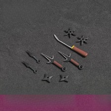 1 juego de modelo de daga Shuriken Kunai antigua escala 1/12 se adapta a figura de acción de 6"