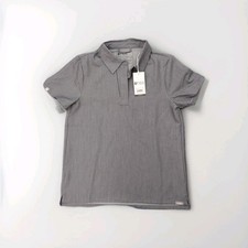 Figs Scrub Nala Top Womens XS Gray Technical Collection Chest Pocket Polo
