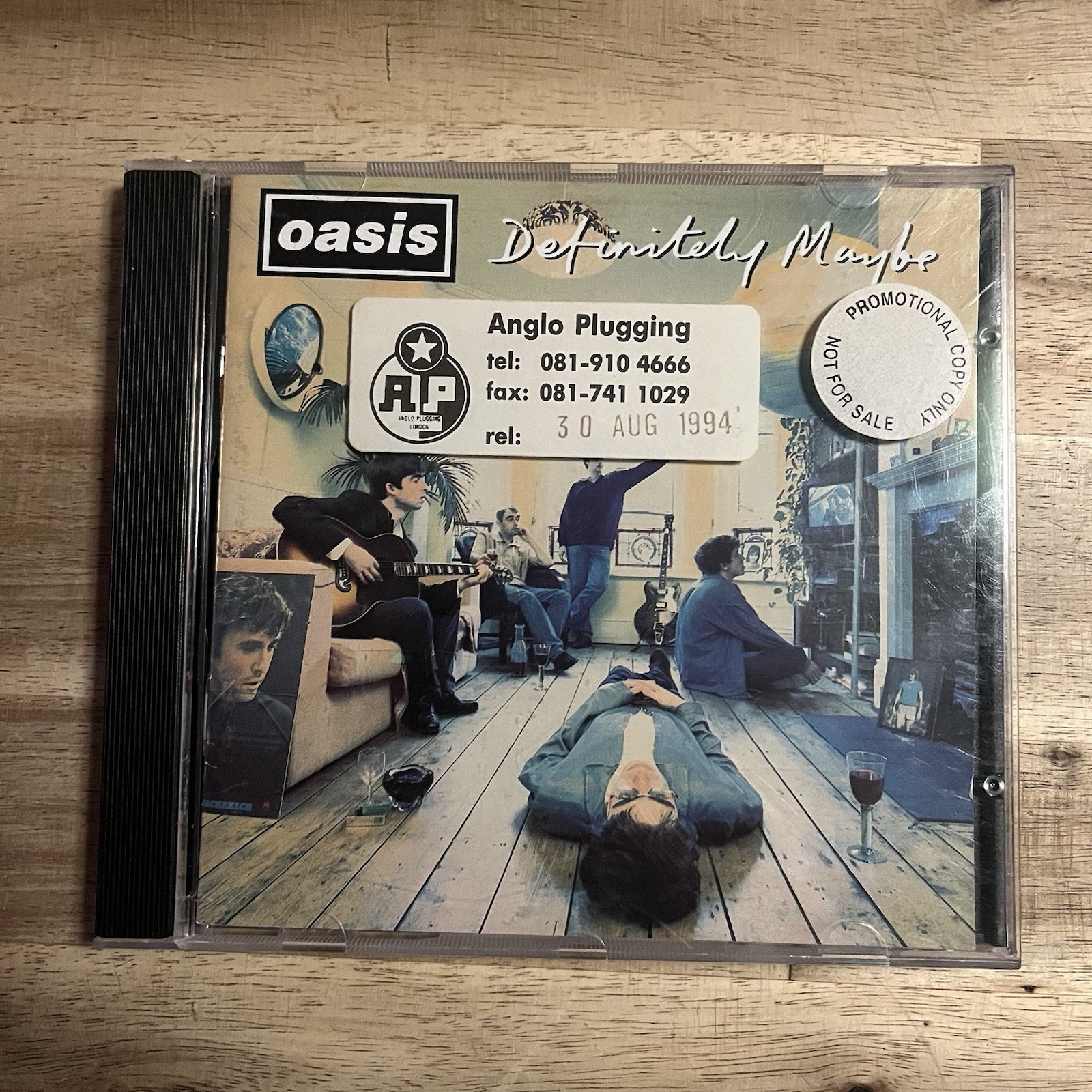 Oasis Definitely Maybe Rare UK Promo CD Anglo Plugging Press Sheet CRECD169P