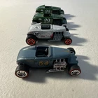 Custom-loose 2022 Hot Wheels Max Steel Gray w/ Redlines & Deep Dish Wheels + 3