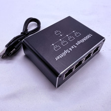 1000Mbps Ethernet Splitter, 1 to 4, High Speed Rj45, 4 Devices, LAN Adapter