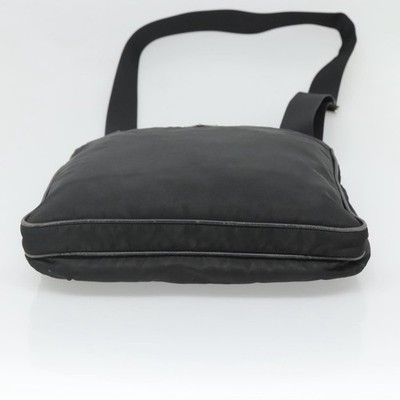 PRADA Shoulder Bag Nylon Black Silver Auth 163806 PRADA Shoulder Bag Nylon Black Silver Auth 124085 | eBay main image 4