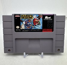 Mario's Time Machine Super Nintendo SNES 1993 Video Game Authentic Tested 