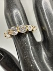 VTG BLING China 925 Sterling Silver Vermeil CZ Band Ring. Grams 3.1 . Size 6.25 — photo 10