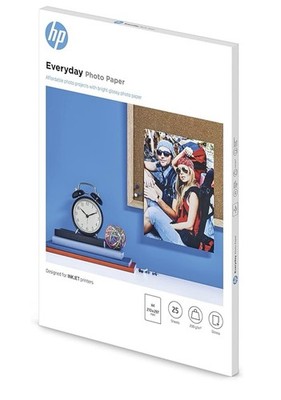 HP Q5451A FOTOPAPIER EVERYDAY GLOSSY - 200g/m² - A4 - 25 BLATT WEISS - MwSt