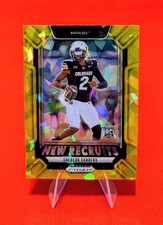 🔥SHEDEUR SANDERS RC -2025 Prizm Draft Picks Gold Ice New Recruits Colorado