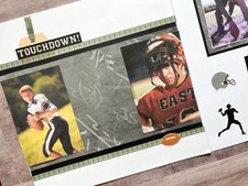 Premade Football Scrapbook Pages, Football Pages, Football Scrapbook Pages