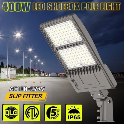 400W LED Parking Lot Light Shoebox Fixture Commercial Outdoor Street Lighting