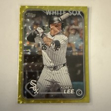 2024 Topps Update Korey Lee #US244 Yellow Crackle 43/50 Chicago White Sox