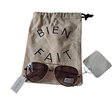 NWT J. Crew Factory Kids Mono Aviator Sunglasses Gold Tone Tinted Lens