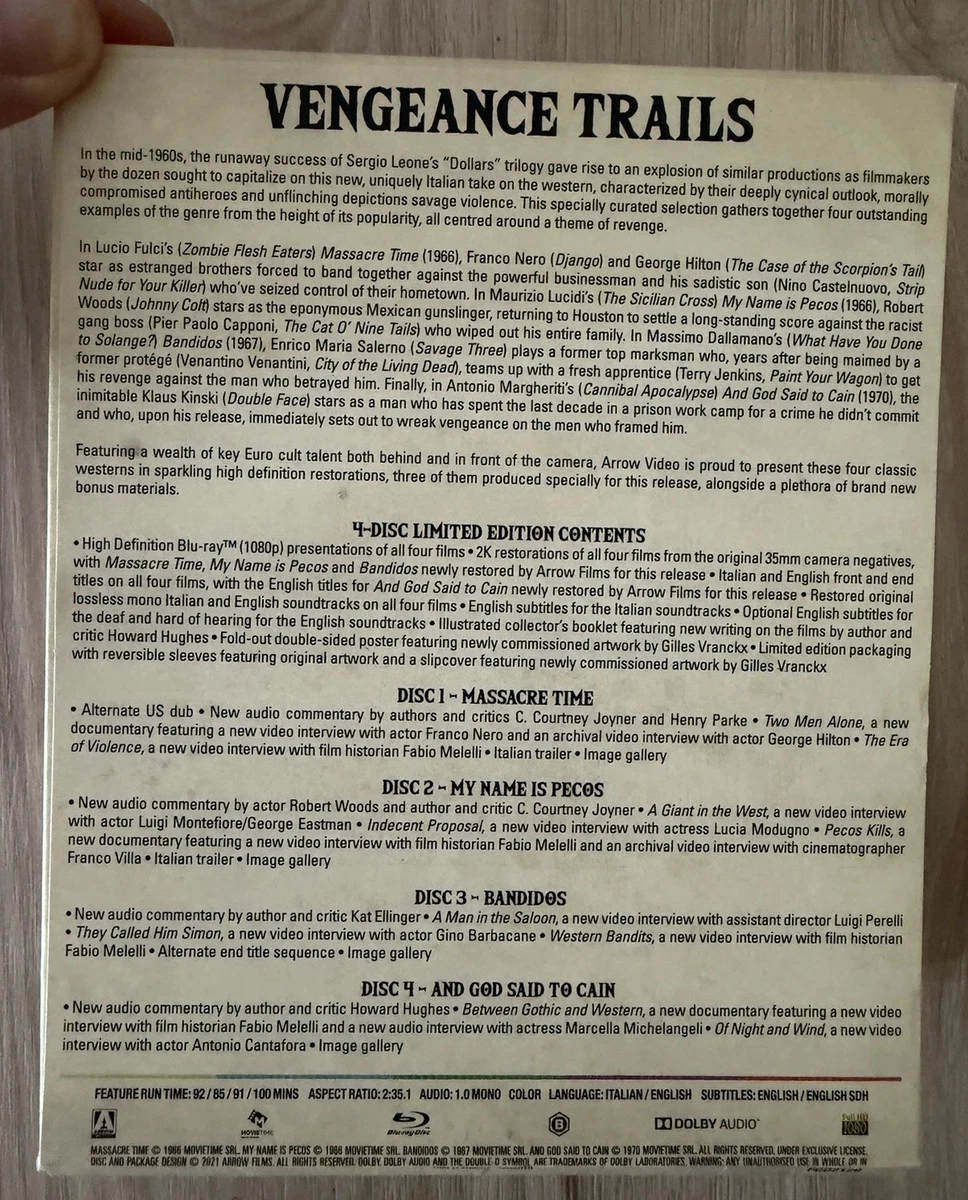 Vengeance Trails: Four Classic Westerns - Vol. 1 - Ltd Ed Blu-ray - Arrow - OOP