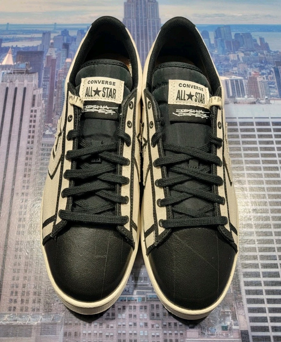 Converse x Joshua Vides Pro Leather Ox Low Top Natural Ivory Size 13 A00713C New thumbnail 3