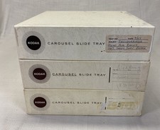 Vintage Kodak Carousel 80 Rotary Slide Tray Lot of 3 Original Boxes Some Slides