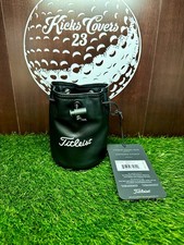 New Titleist Travel Valuables Golf Pouch Black Leather Bonus Western Birch Tees