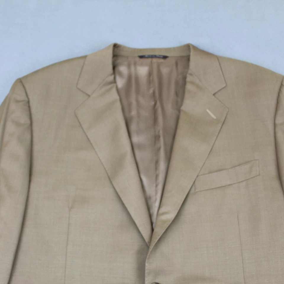 Canali Blazer Mens 54L Brown Super 120s Wool Made In Italy Jacket Sport Coat - Image 2 of 4