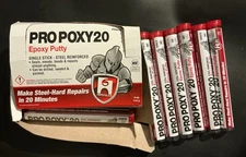 New Hercules Pro Poxy 20 Steel Reinforced Two Part Epoxy Putty lot Of 6