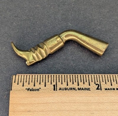 Pipe Tobacco Tamper Press Boot Shoe Leg Foot Smoking Tool Metal Brass Vtg