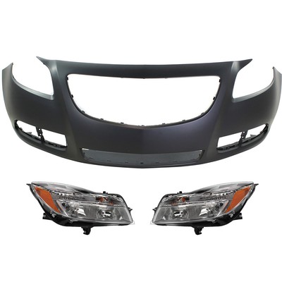 13243355, 22794767, 22794766 New Set of 3 Bumper Covers Fascias Front for Regal