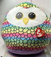 Ty Beanie Babies - OWEN THE OWL LARGE 14x16”  Squish-A-Boo Pillow-NEW WITH TAGS