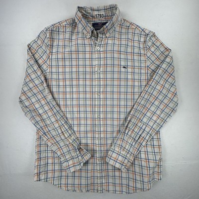 Vineyard Vines Shirt Mens Medium Multicolor Plaid Long Sleeve Button Down Cotton