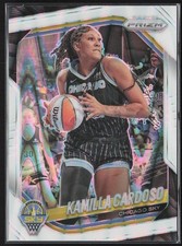 2025 Panini Prizm WNBA #89 Kamilla Cardoso White Seismic Prizms