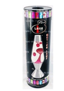 Lava Brand Silver Base Red Lava Lamp 16.3" Lava World 2005 No. 506966 Other
