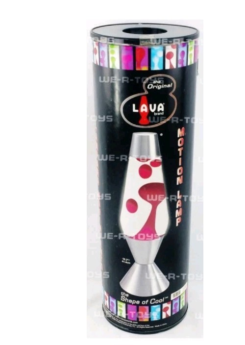 Lava Brand Silver Base Red Lava Lamp 16.3" Lava World 2005 No. 506966 Other