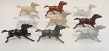 Lido Ajax Horses Hard Plastic Vintage 1950s Western Figures Playset Lot of 9