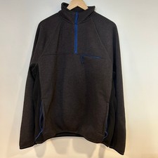 J CREW NORDIC Sz L 1/4 Zip Knit Pullover Outdoor Warm Stretch Side Minimalist