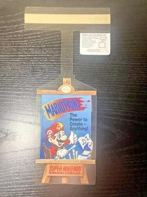 Mario Paint SNES Shelf Talker Dangler Store Display Rare 90 s