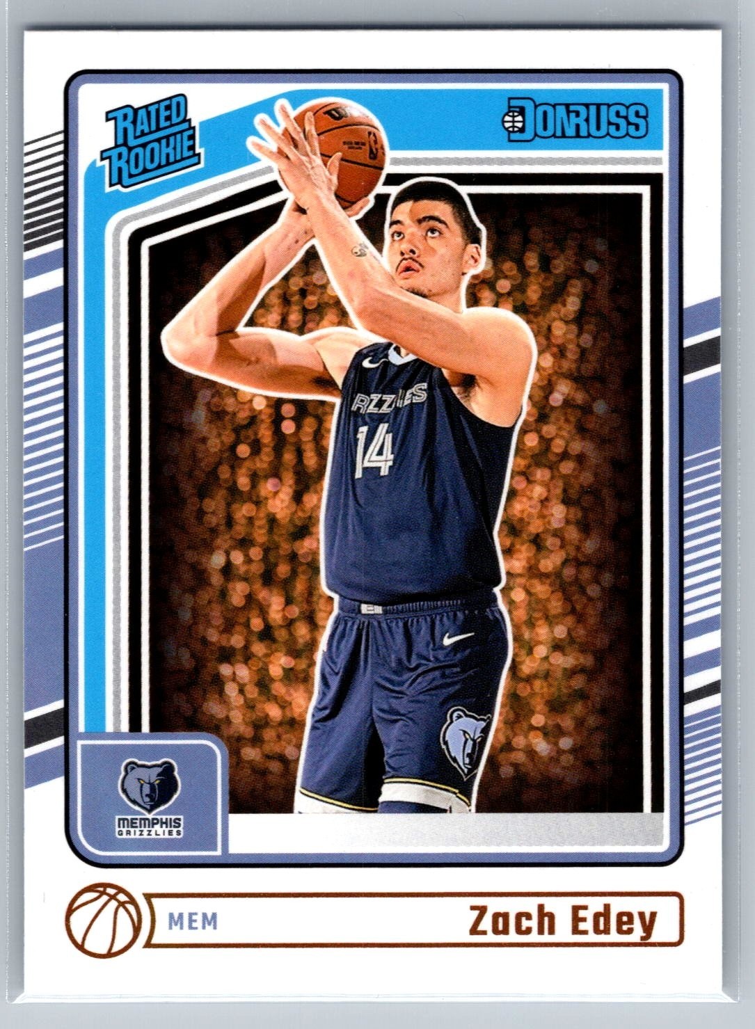 2024-25 Panini Donruss Rated Rookie #239 Zach Edey RC Memphis Grizzlies