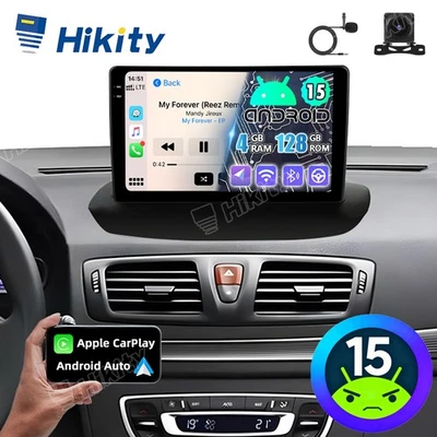 CarPlay 9" 4+128GB Android 15 Radio GPS Navi Für Renault Megane 3 2008-2016 +KAM - Bild 1 von 4