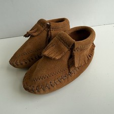 Minnetonka Moccasins Brown Size 4 Toddler Baby Infant Slippers Booties