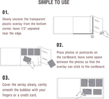 Self Adhesive Page Photo Album with Metallic Pen Magnetic Self-Stick Scrapboo...