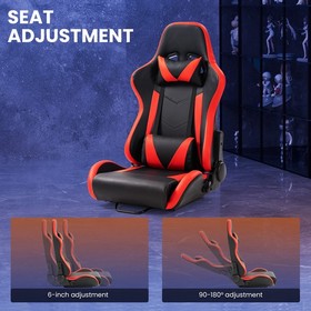 Minneer Down Lock Slide Racing Red Seat Adjustable Fits For Racing Sim Cockpit