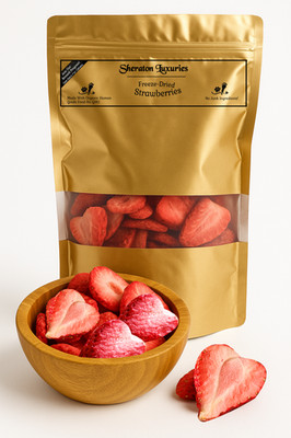 Freeze-Dried Organic Strawberries No Sugar Added Healthy Snack Small Batch USA