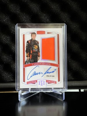 2025 Panini National Treasures Clutch Factor Carson Kvapil Auto Mem #CFS-CKV /25