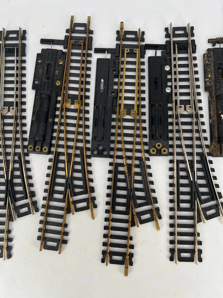 Atlas HO Scale Lot of 5 Switch Left Track Brass/Nickel Good Condition - Image 3 of 4