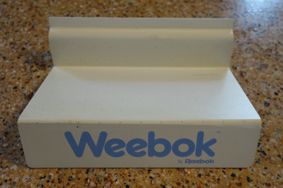 Lot of 2 VINTAGE WEEBOK Retail Shoe Store Shelf Display Plastic Reebok Kids 1987