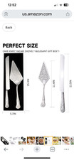Vintage Wedding Cake Knife and Server Set Stainless Steel Cake Pie Pastry Cut...