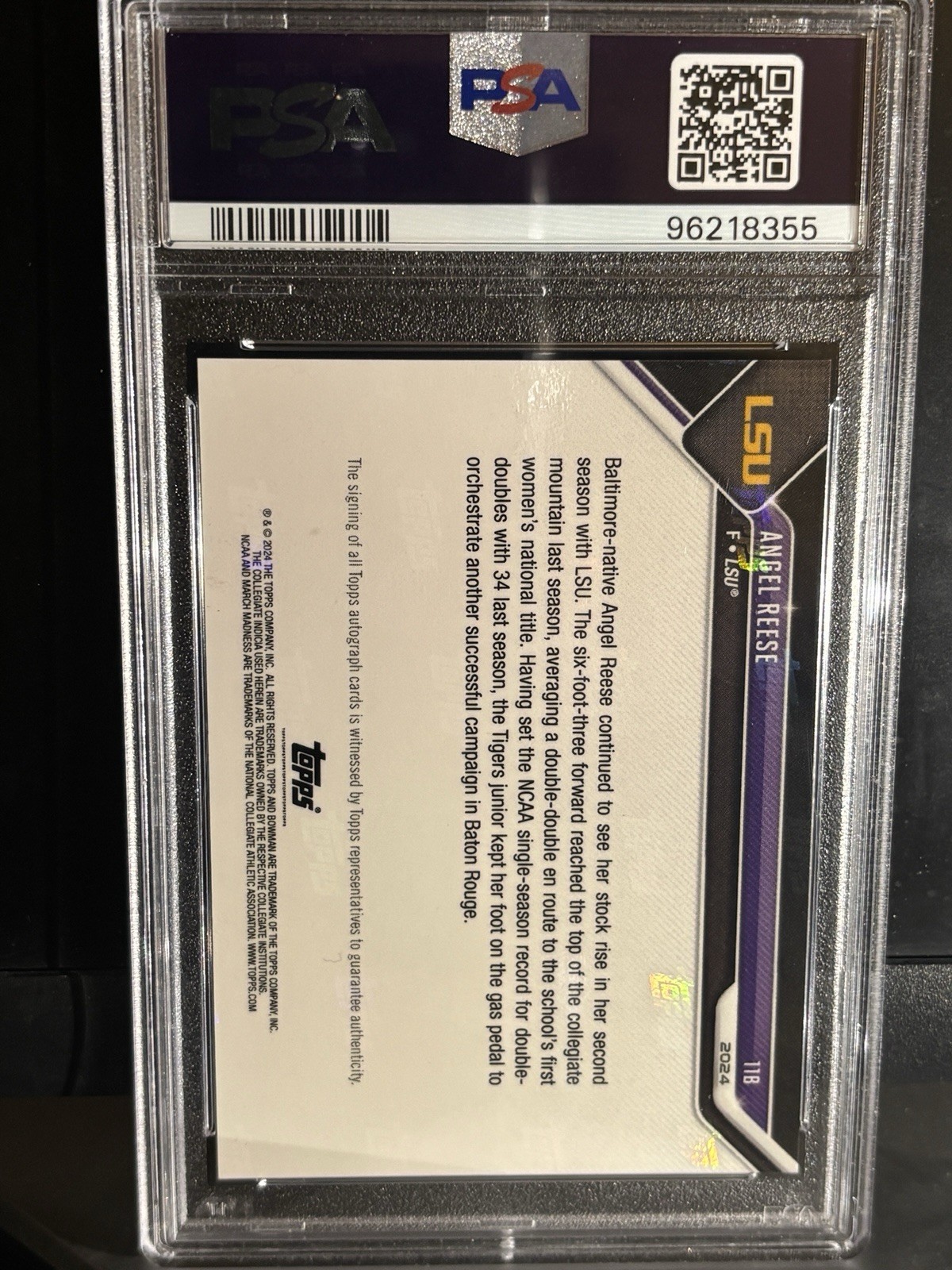 2023 BOWMAN U NOW MARCH MADNESS AUTO-BLUE ANGEL REESE ROOKIE RC /49 PSA 10 AUTO view 2