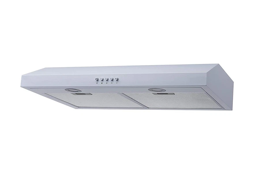 30 pulgadas Campana extractora convertible debajo del gabinete en blanco con filtros de malla y Pu... Foto 3 de 4