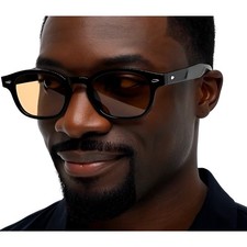 Mens Women Black Frame Sunglasses Redish Tinted Lenses Fashion Eyewear Gafas New