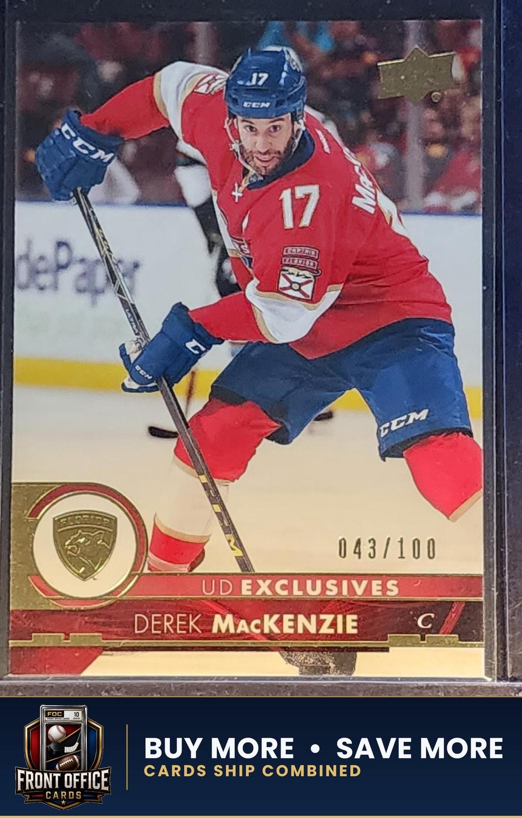 2017-18 Upper Deck #80 Derek MacKenzie UD Exclusives #/100 Florida Panthers