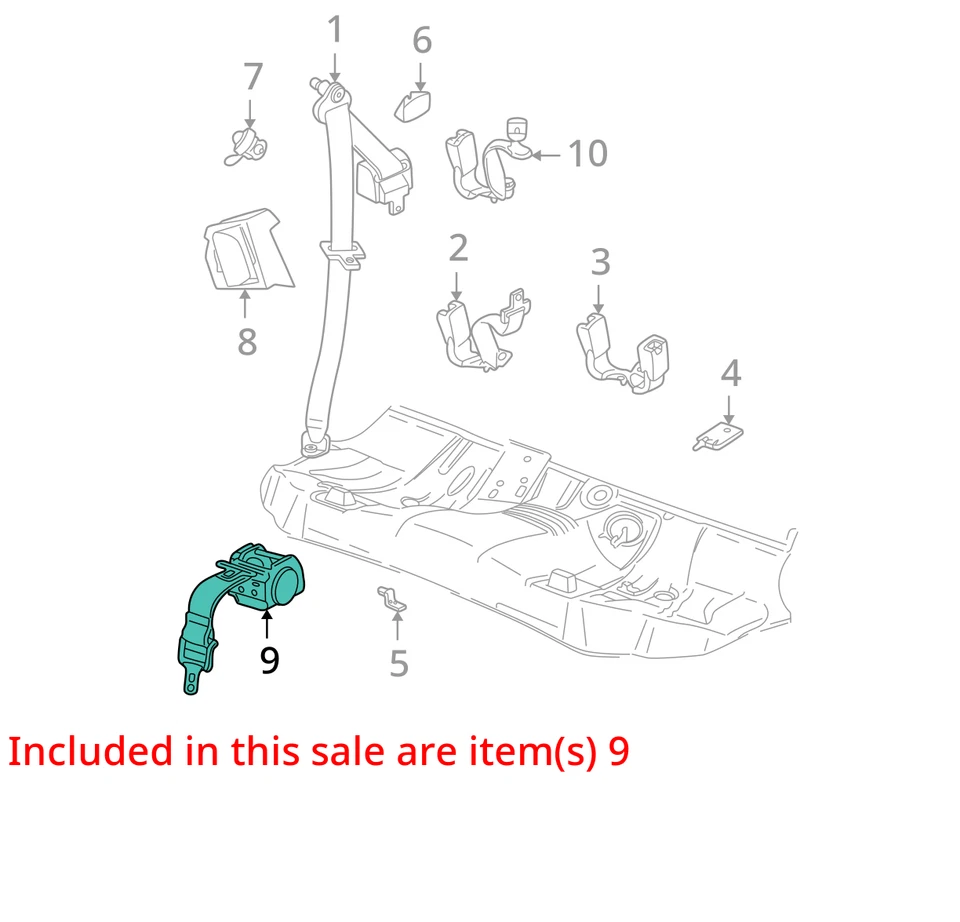 ПОДХОДИТ ДЛЯ 2004-2005 SATURN L300 КОМПЛЕКТ РЕМНЕЙ R/SEAT CTR SHLDR 21993593 - НОВЫЙ ОТ ОРИГИНАЛЬНОГО ПРОИЗВОДИТЕЛЯ - Изображение 2 из 3