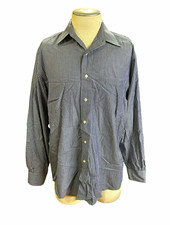 Vintage Brooks Brothers Men Pinstripe Button Down Shirt 16-5 Blue White Cotton