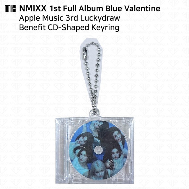 NMIXX 1st Full Album Blue Valentine AppleMusic 3rd LuckyDraw Photocard Keyring