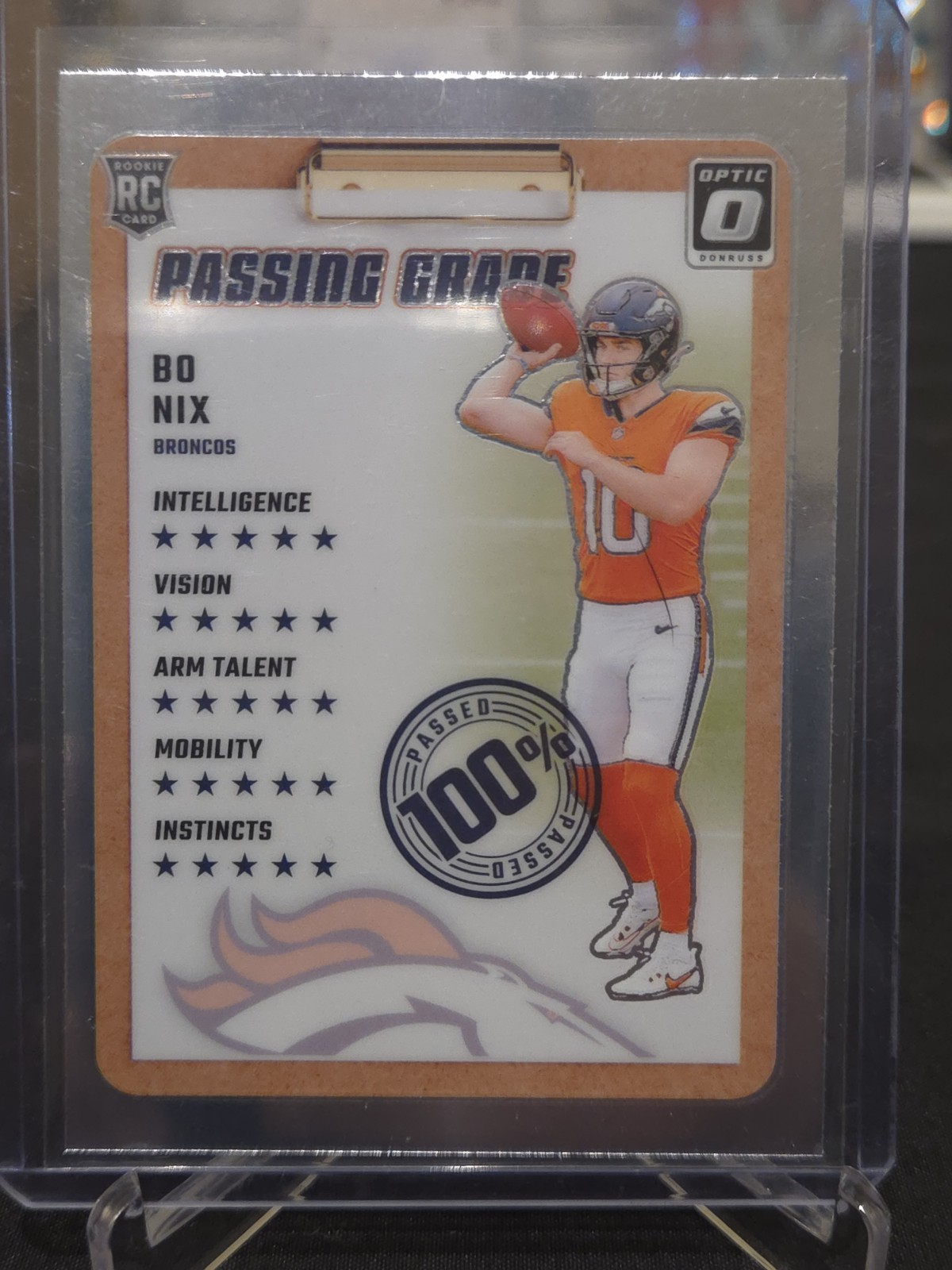 2024 Panini Donruss Optic - Passing Grade Bo Nix #3 (RC)